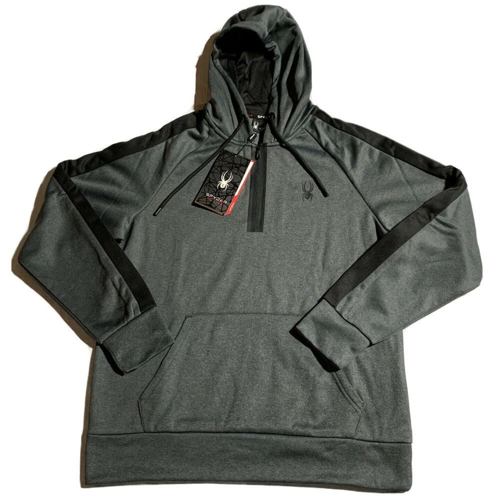 Spyder Active Tech Fleece 1/4 Zip Gym Running Workout Jacket Mens NEW Medium M